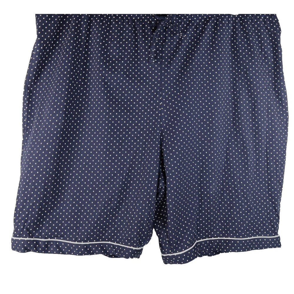 Lauren Ralph Lauren Women's Plus Size 2XL Pajama Shorts Set Navy Polka Dots NWT - Picture 8 of 16